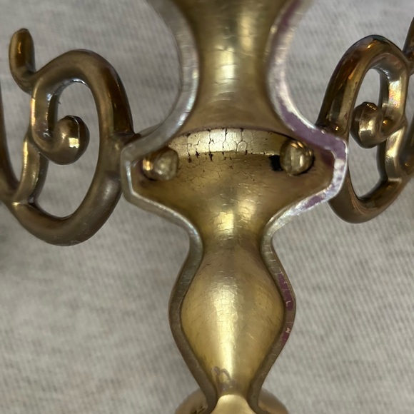 Vintage Brass Sconces Pair Wall Light Double Arm Candle Light Decor Colonial - Picture 5 of 5
